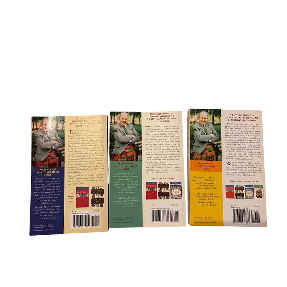 Alexander‎ McCall Smith 44 Scotland Street Series Books #3–5 Lot of 3 Paperbacks